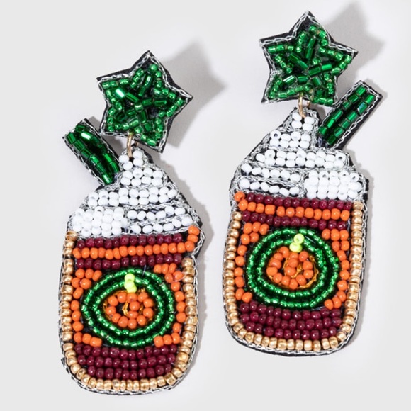 ☄️HP🎃Pumpkin Spiced Latte Earrings☕️ - Picture 1 of 2